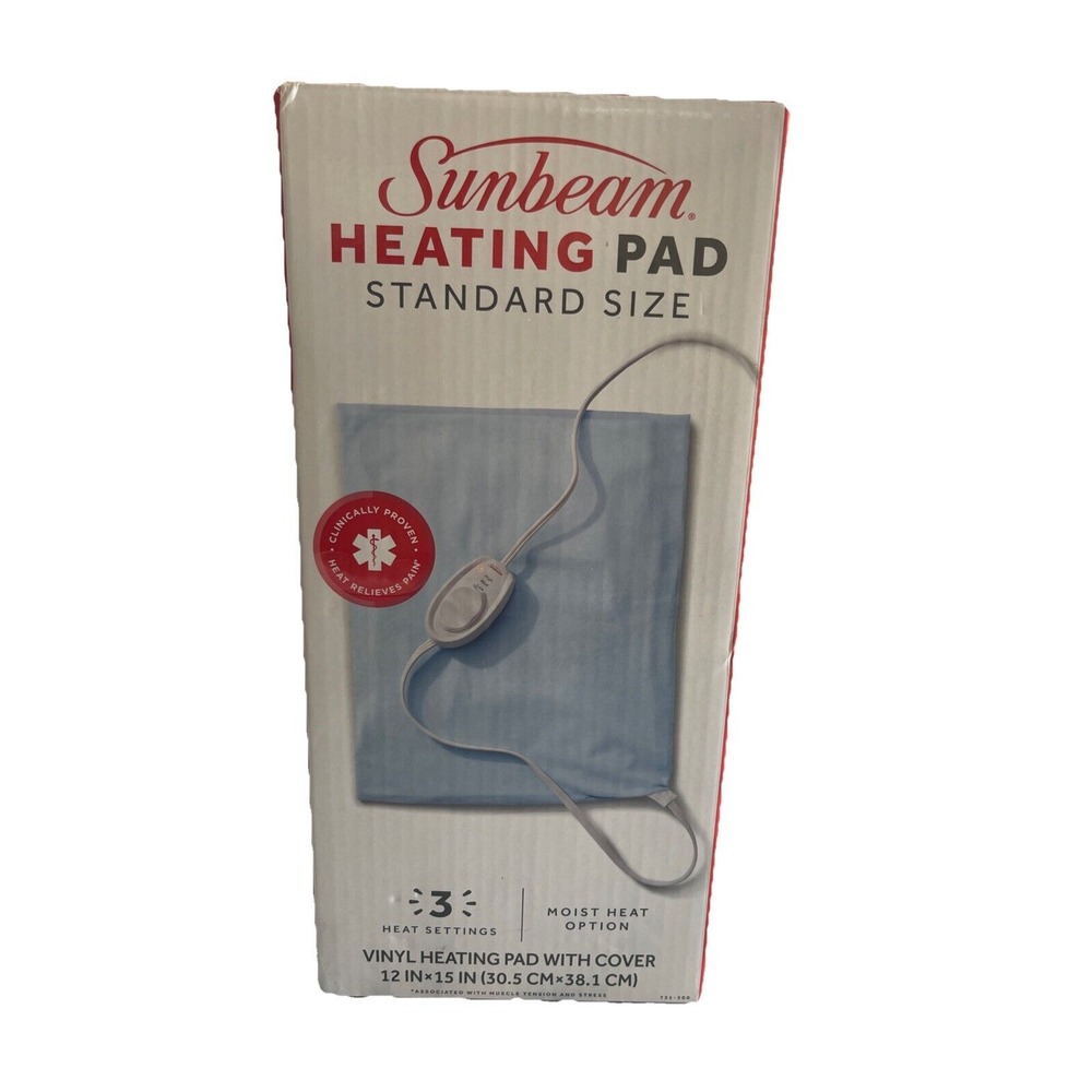 Sunbeam Standard Moist and Dry Heating Pad - Standard‎ Size Ultra Heat NEW